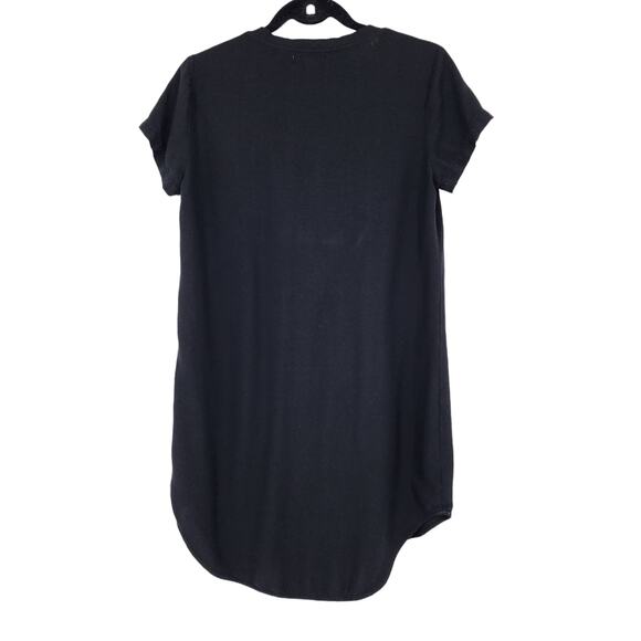 Anthropologie Cloth & Stone Black Short Sleeve V-Neck Mini Dress Size Small - Picture 5 of 6
